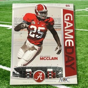 2008 Alabama vs Miss St Football Program McClain Julio Jones Nick Saban Poster
